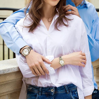 ساعة كاسيو كلاسيك للأزواج من الفولاذ المقاوم للصدأ