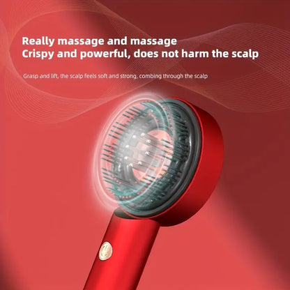 مشط تدليك كهربائي، فرشاة شعر كهربائية محمولة للنساء والرجال