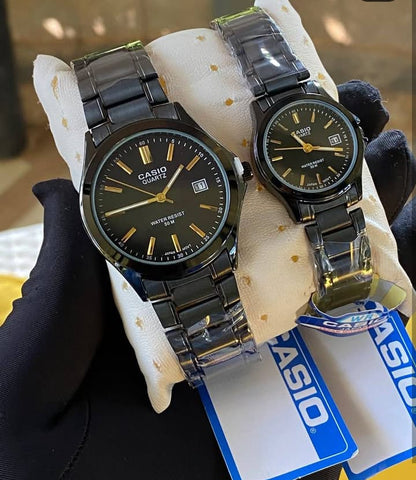 ساعة كاسيو كلاسيك للأزواج من الفولاذ المقاوم للصدأ