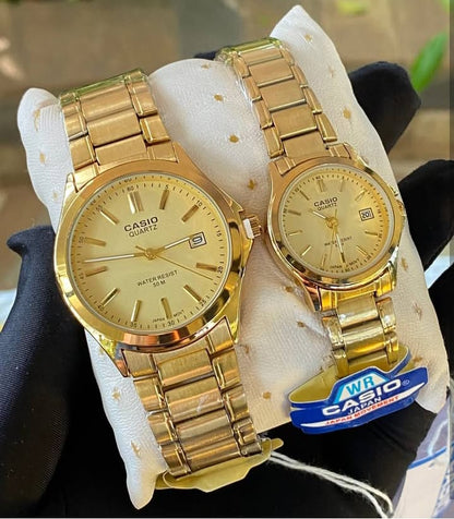 ساعة كاسيو كلاسيك للأزواج من الفولاذ المقاوم للصدأ