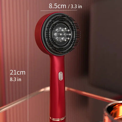 مشط تدليك كهربائي، فرشاة شعر كهربائية محمولة للنساء والرجال