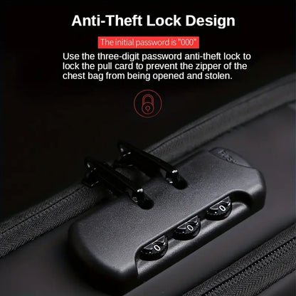 حقيبة كتف متعددة الاستخدامات من النايلون مع منفذ شحن USB