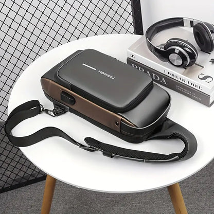 حقيبة كتف متعددة الاستخدامات من النايلون مع منفذ شحن USB