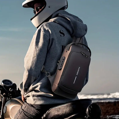 حقيبة كتف متعددة الاستخدامات من النايلون مع منفذ شحن USB