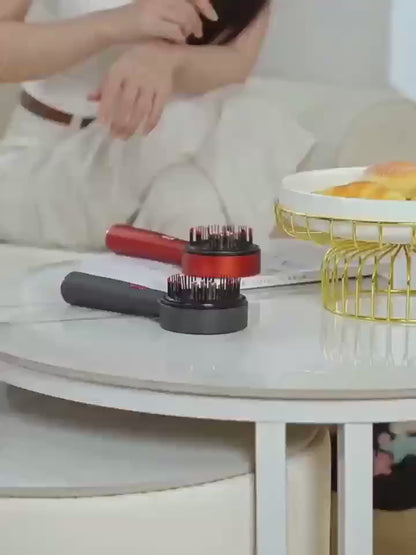 مشط تدليك كهربائي، فرشاة شعر كهربائية محمولة للنساء والرجال